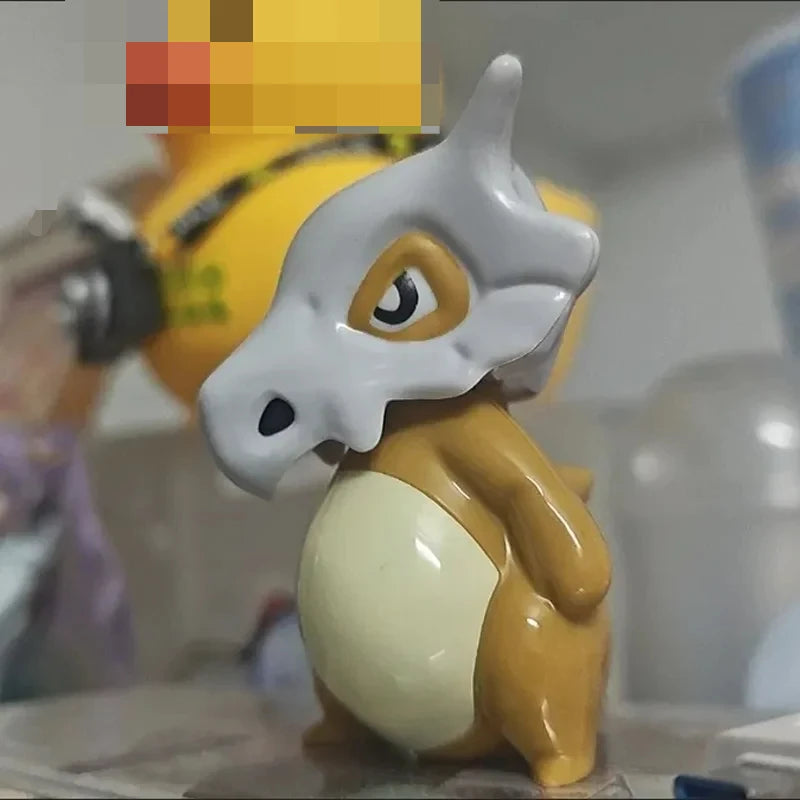 Cubone Pokemon Figure 8cm - Cute Anime Desk & Car Ornament Collectible
