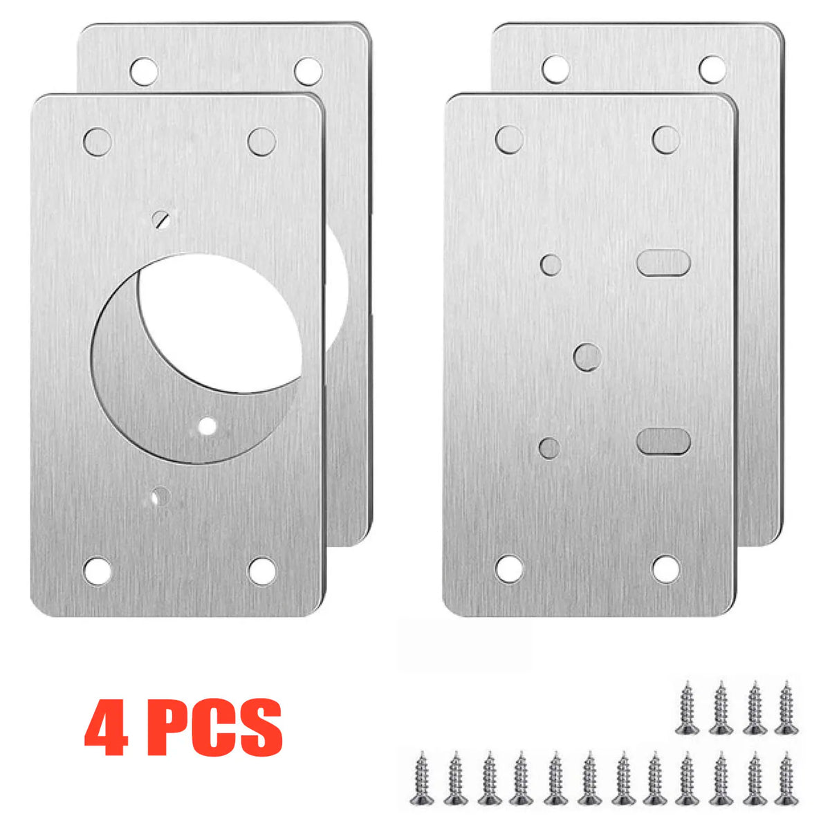 Cabinet Hinge Repair Plate Kit Door Mount Fix Hardware
