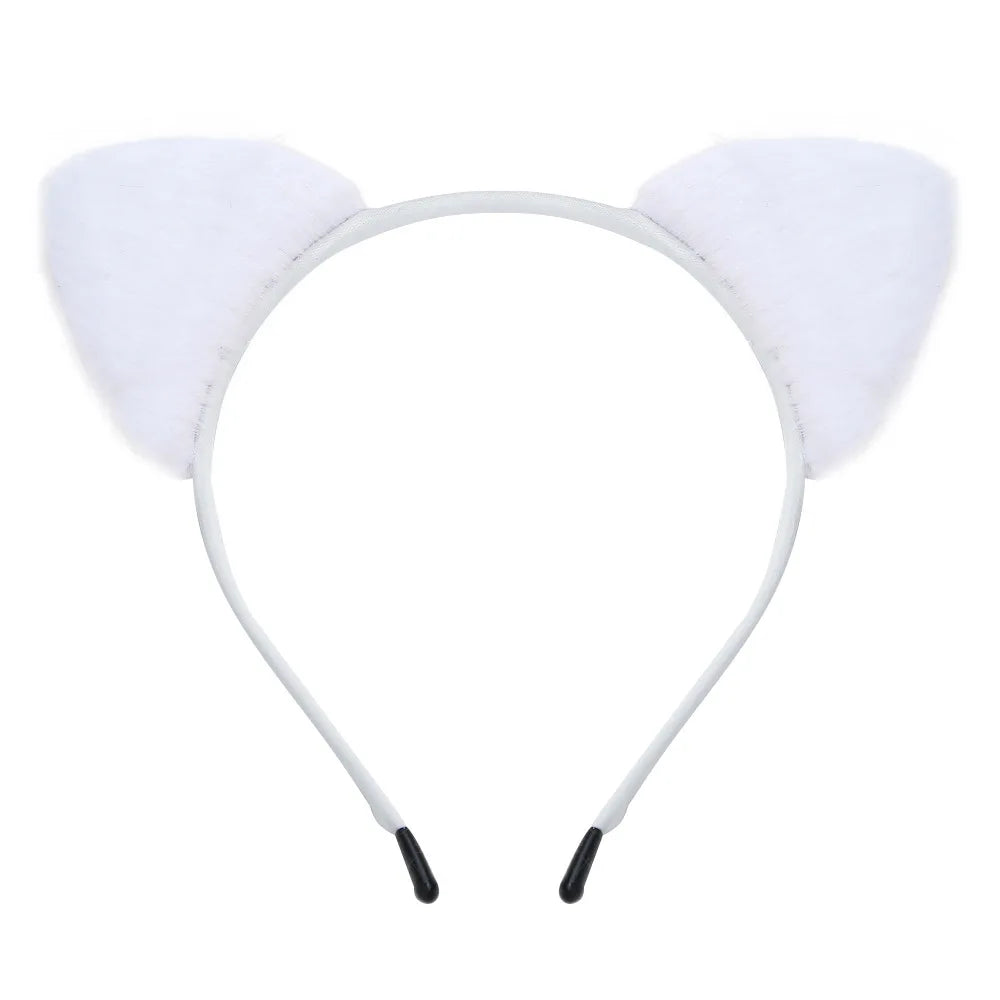 Cute Furry Cat Ears Headband – Cosplay Fancy Dress Hairband for Women & Girls
