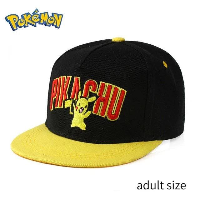Pokémon Pikachu Baseball Cap – Adjustable Anime Cartoon Snapback Hat for Kids, Women & Men