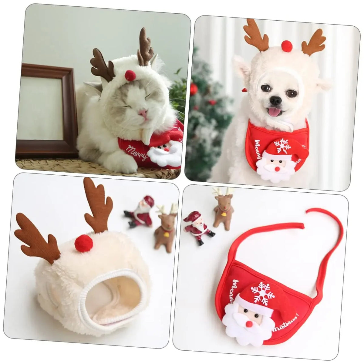 Christmas Pet Santa Hat – Festive Xmas Costume Cap for Dogs & Cats