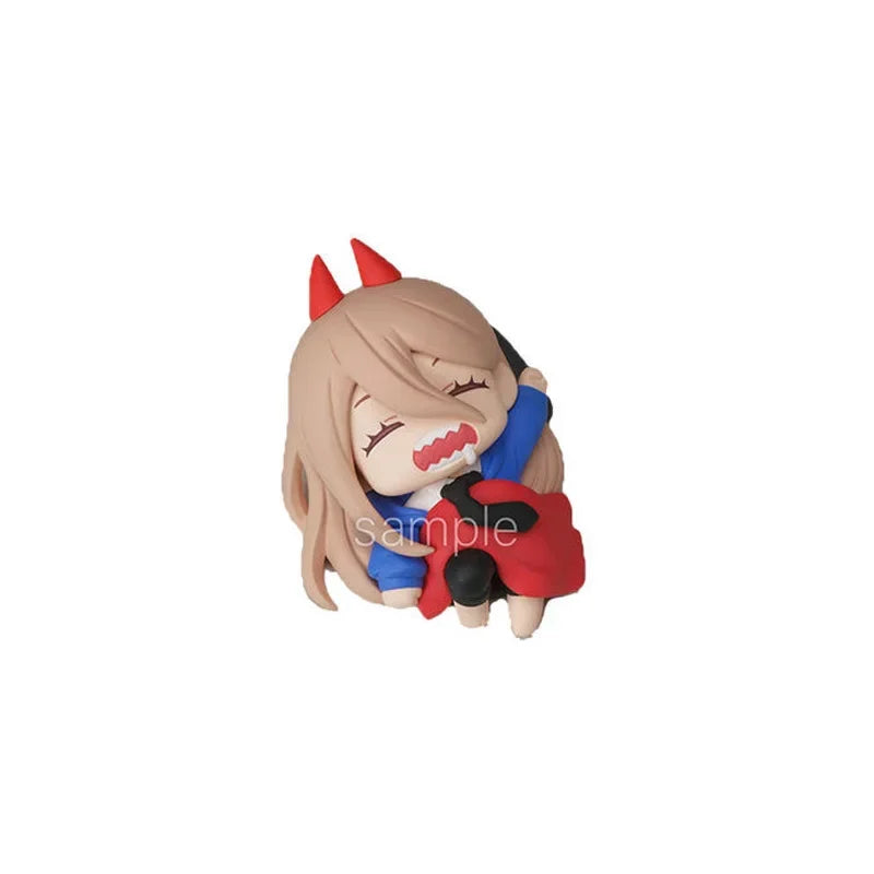 Chainsaw Man Power Figure Set, Cute Anime Figurines with Aki, Denji and Makima