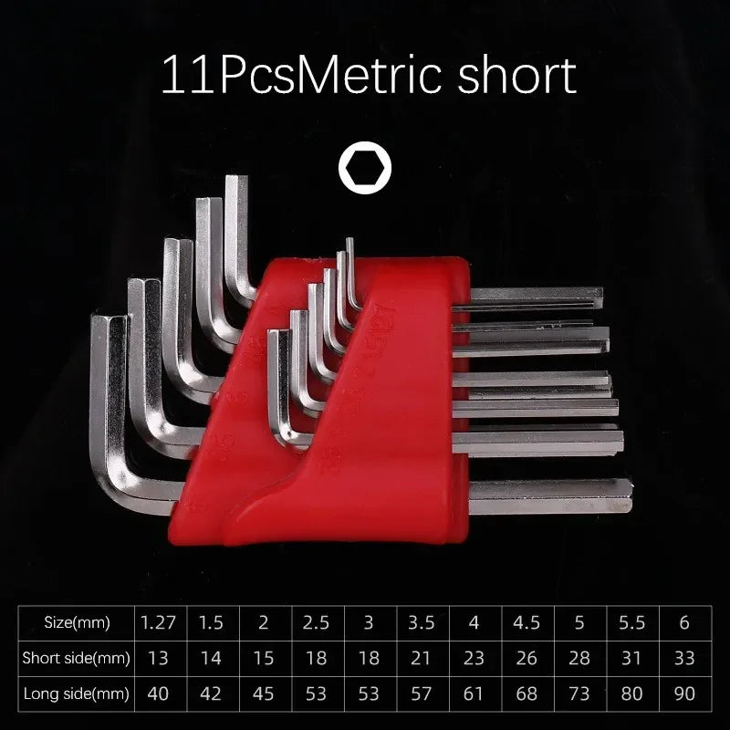 Metric Allen Wrench Set Hex Key Kit 5 8 11 Piece