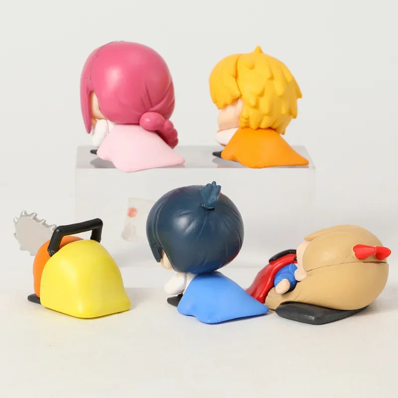 Chainsaw Man Power Figure Set, Cute Anime Figurines with Aki, Denji and Makima