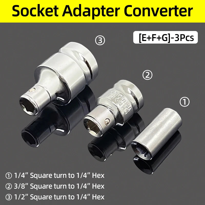 Socket Adapter Converter Set Ratchet Drive Reducer Kit