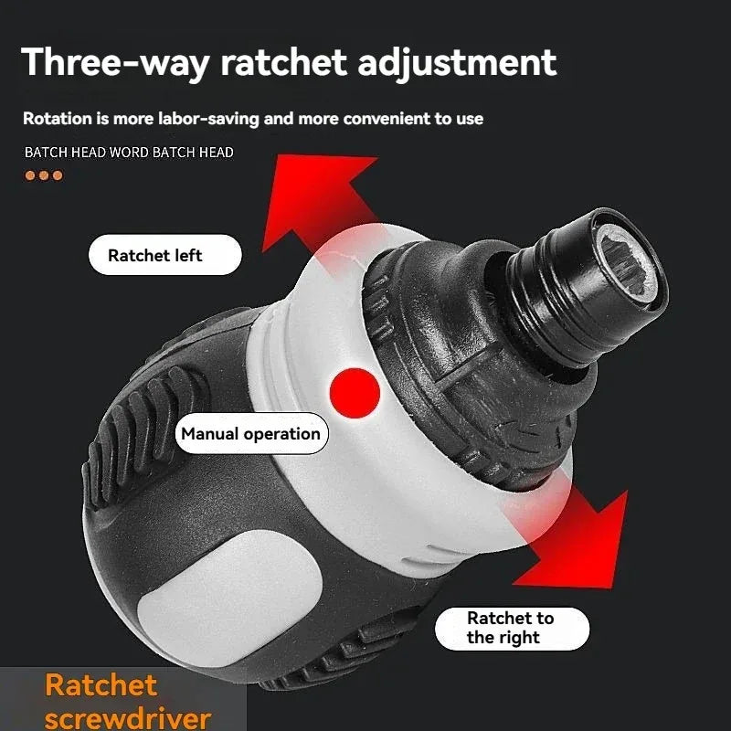 Ratchet Screwdriver Set with 12 Magnetic Bits, Compact Short Handle