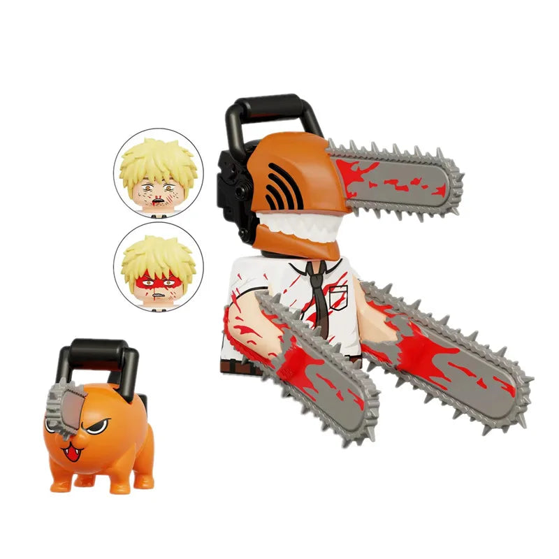 Chainsaw Man Building Block Figures, Mini Anime Brick Minifigs Collectible Gift