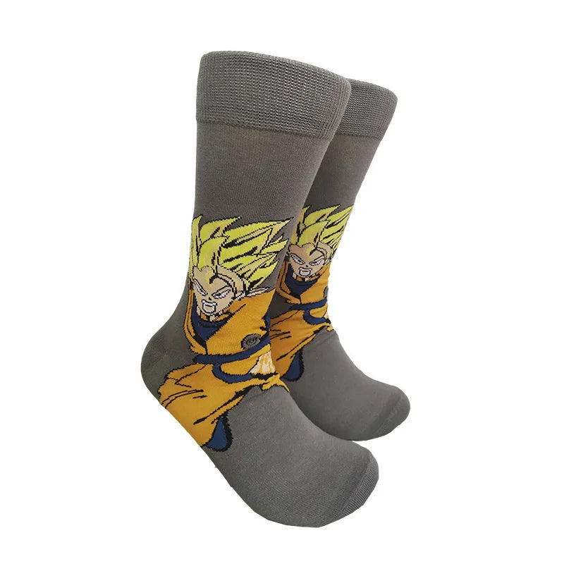 Bandai Dragon Ball Mid-Tube Socks – Anime Cartoon Cotton Crew Socks for Men