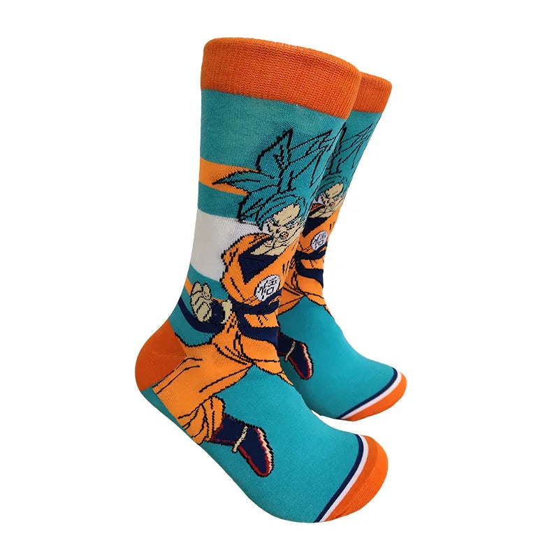 Bandai Dragon Ball Mid-Tube Socks – Anime Cartoon Cotton Crew Socks for Men