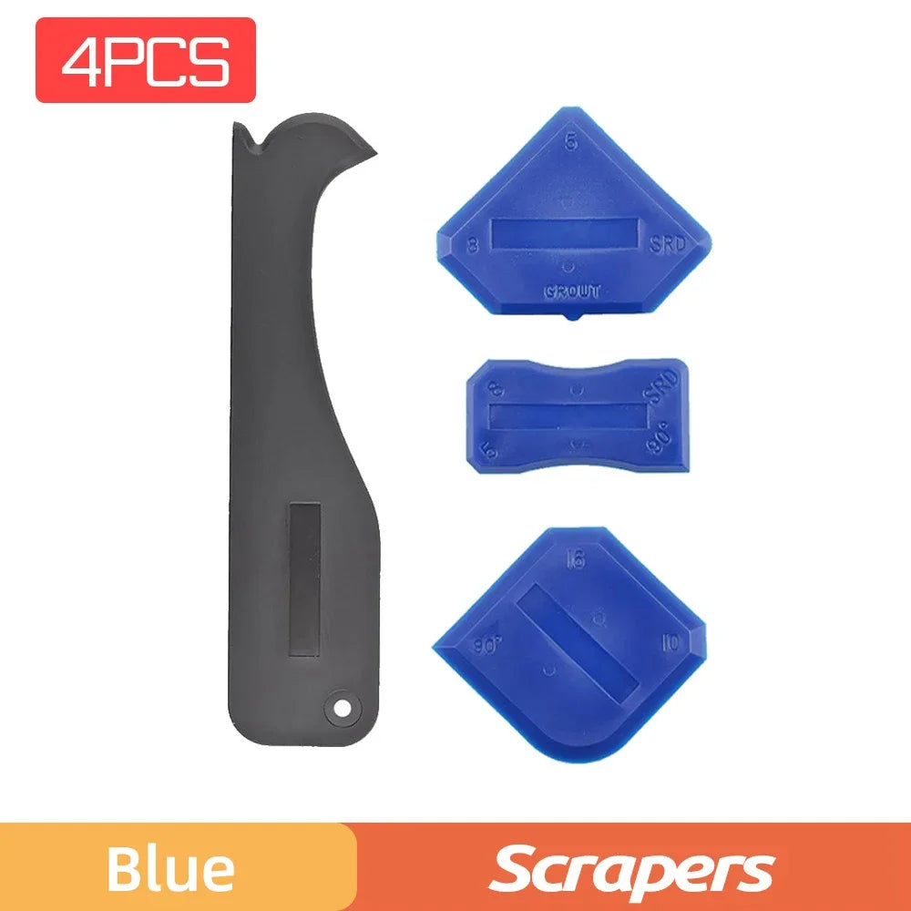 5-in-1 Silicone Caulking Scraper Tool Set - Sealant Smoother Kit