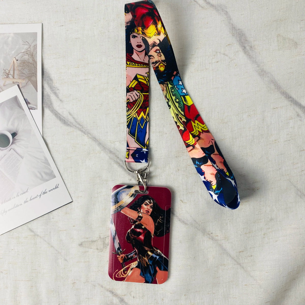 Anime Characters Card Holder Lanyard Keychain Bus ID Credit Card Cover Fans Gift